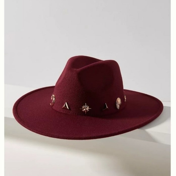 NWT Anthropologie Charm Trimmed Rancher Hat